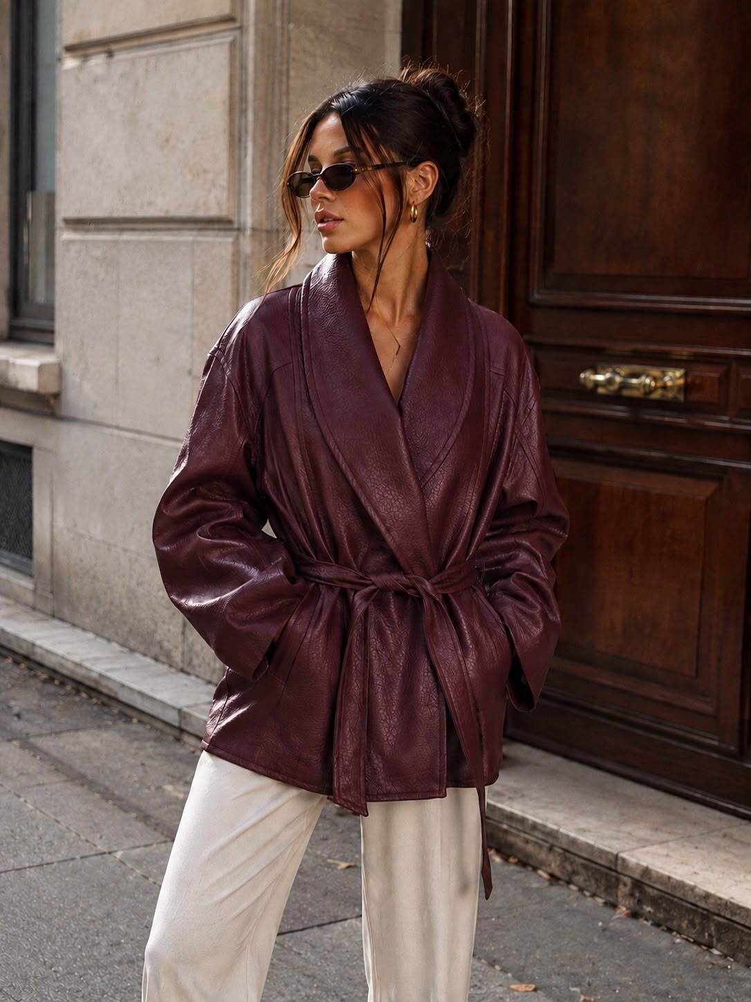 Victoria jacket burgundy