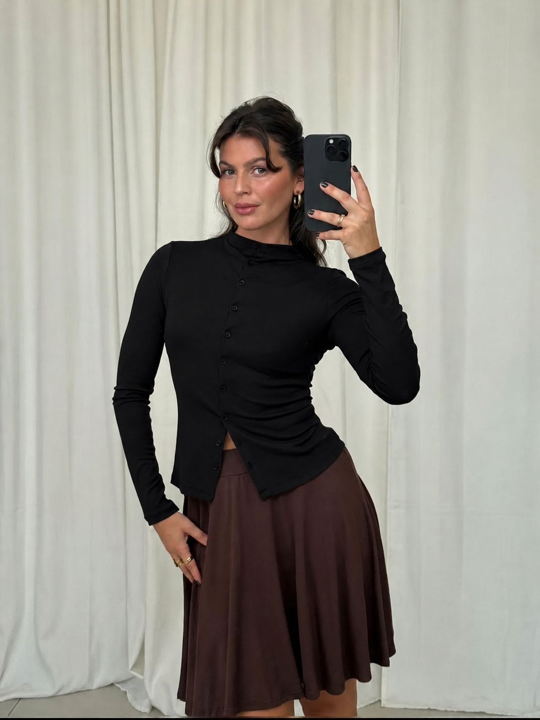 Elena top black